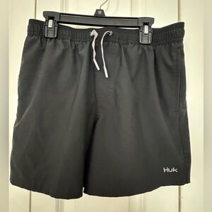 Huk Black Performance Shorts